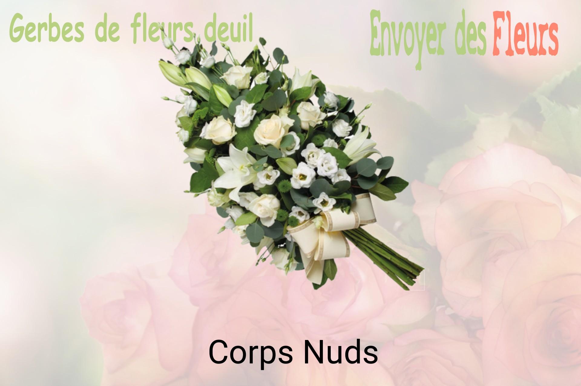 Gerbe de fleurs de deuil livrée à Corps-Nuds